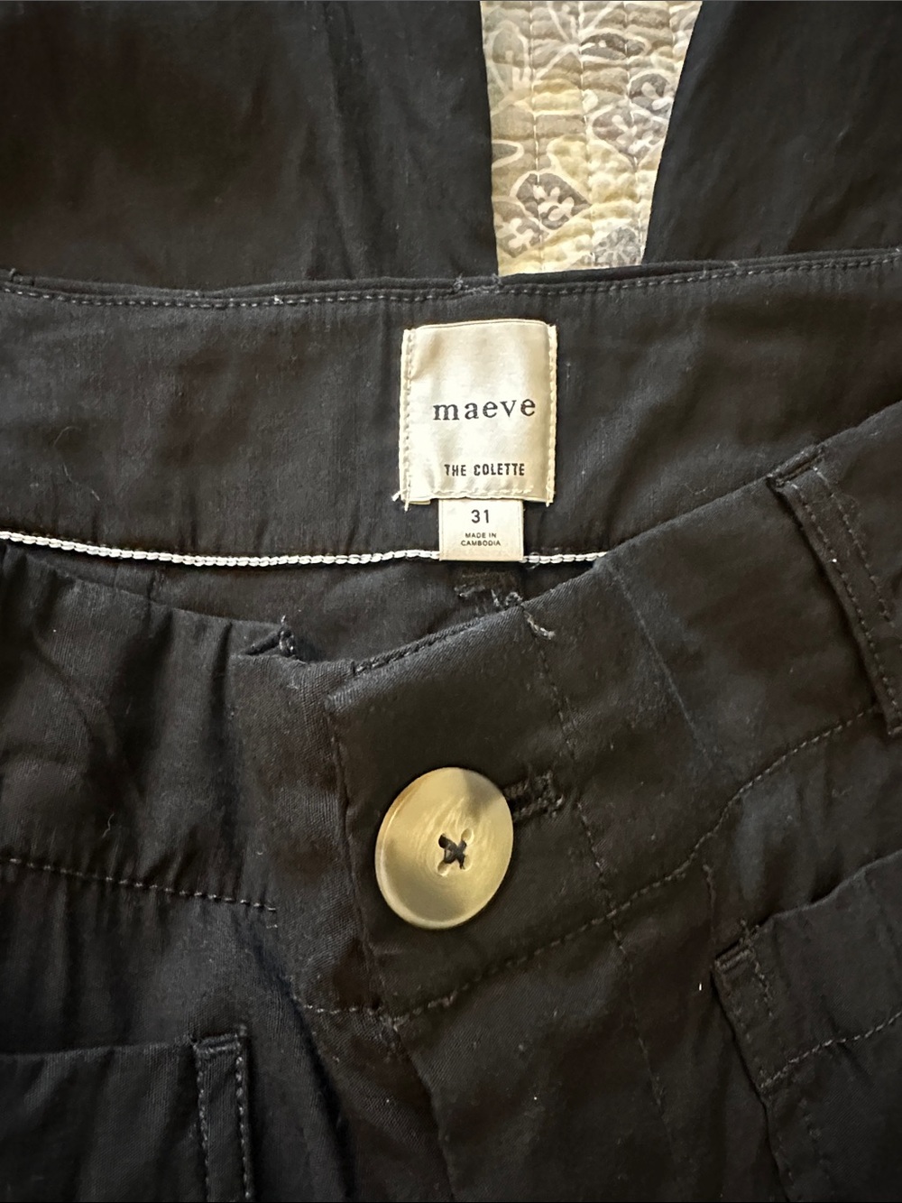 Maeve Black High-Waist Trouser Pants